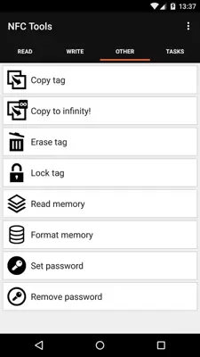 NFC Tools android App screenshot 1