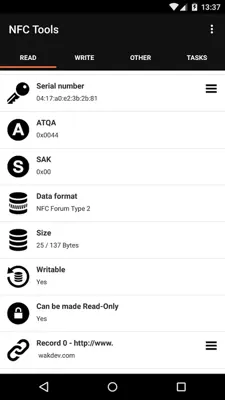 NFC Tools android App screenshot 5