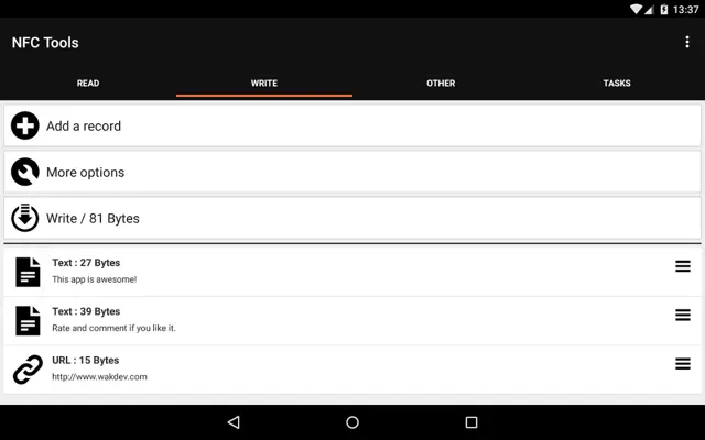 NFC Tools android App screenshot 8